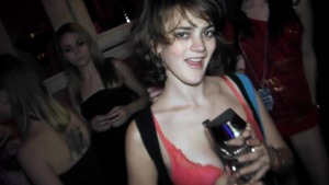 In The VIP - Ebony Tila Flame receiving facial in club