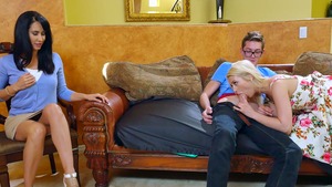 Moms In Control: Isis Love double blowjob XXX