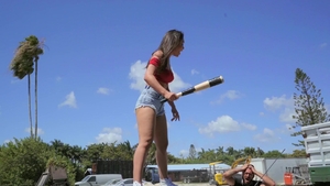 PervsOnPatrol: Latina Katana Kombat cowgirl fuck