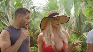 Mommy Got Boobs - London RIver in a dress amongst Damon Dice