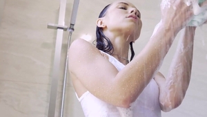 LUBED - Aidra Fox cum on face in shower