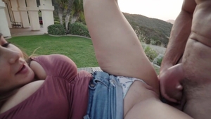 Tough Love X - Brunette Natasha Nice doggy fucks outdoors