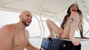 Teens Love Huge Cocks - European bikini squirts on the boat