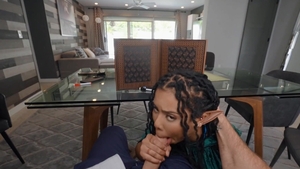 SneakySex: Couple Kira Noir cum in pussy in the kitchen